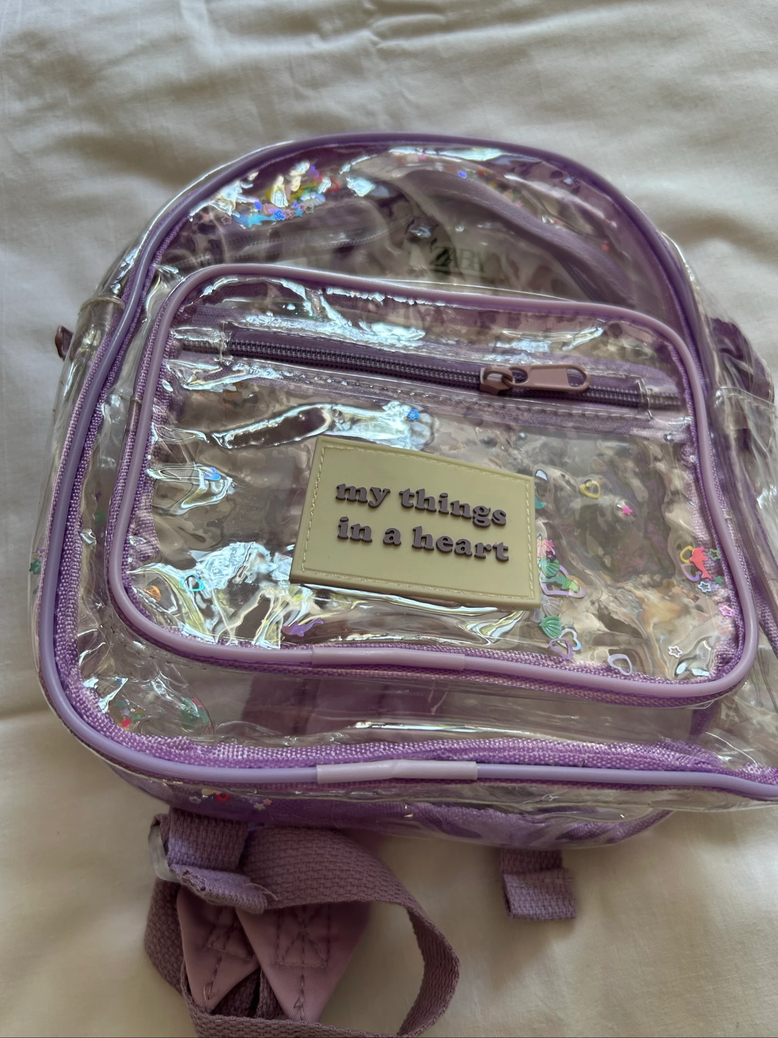 Zara transparent kids backpack